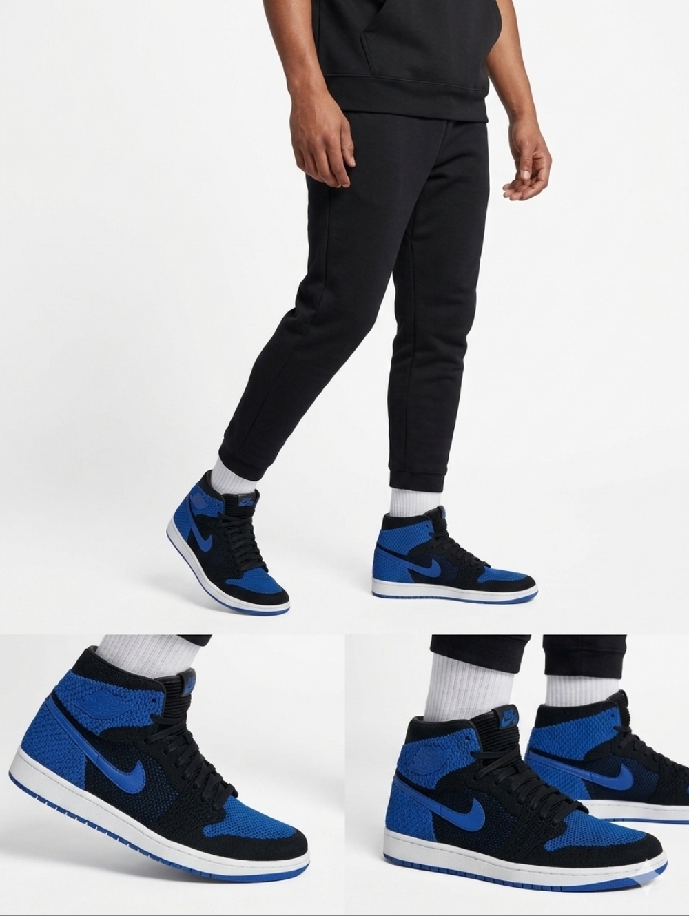Jordan 1 Retro High Flyknit Royal Mens 11.5 Sneakers Streetwear Basketball